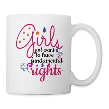 Droits fondamentaux du féminisme Égalité des femmes - Mug blanc - blanc - Droite