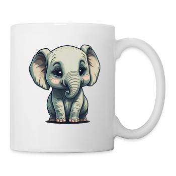 Cute Baby Elephant Elephant - Mug - white - Right