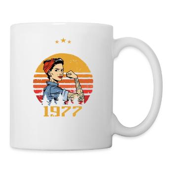 Août 1977 Retro Vintage Anniversaire Août 1977 - Mug blanc - blanc - Droite