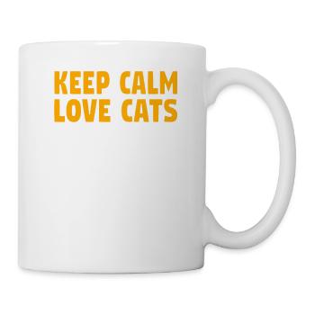 Cat Domestic Cat Shorthair Maine Coon Siamese Cat - Mug - white - Right