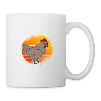 Désolé, j’ai des projets avec mon poulet - Mug blanc - blanc - Droite