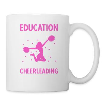 L’éducation est importante, mais le cheerleading - Mug blanc - blanc - Droite