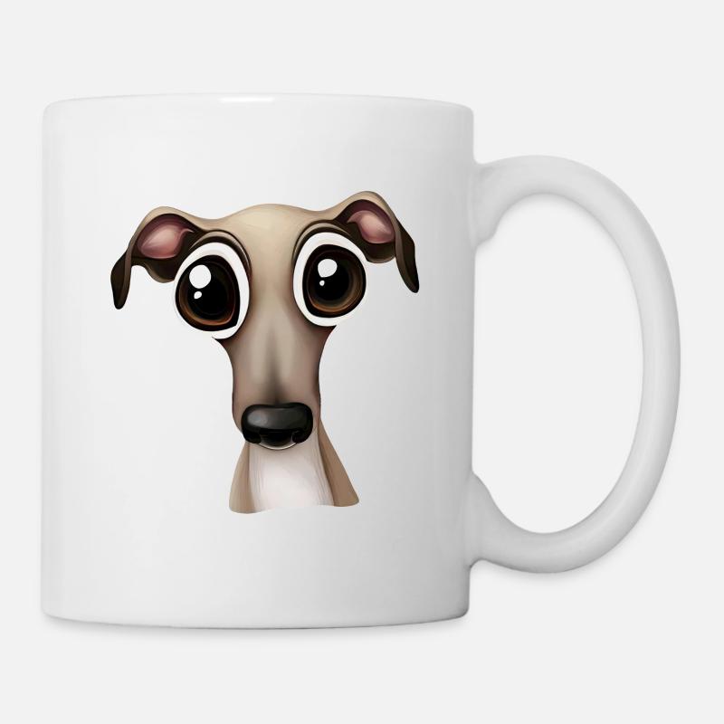 Adorable design de famille Greyhound - Mug blanc - blanc