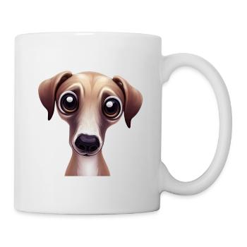 Schlankes und schnelles Greyhound-Artwork - Tasse - Weiß - Rechts
