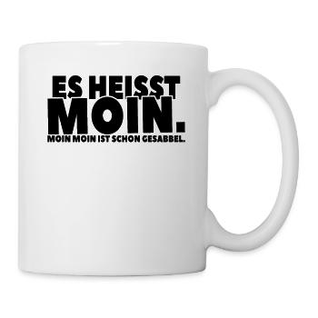 Moin Moin Sabbel-Spaß - Tasse - Weiß - Rechts