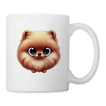 Fluffy Pomeranian Portrait - Mug - white - Right
