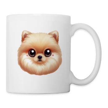 Verspieltes pommersches Kunstwerk - Tasse - Weiß - Rechts