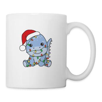 Dino Noël Animaux d’hiver Dino - Mug blanc - blanc - Droite