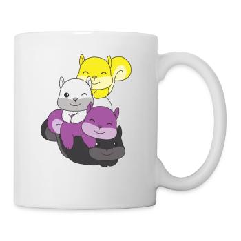 Nonbinary Flag Pride LGBTQ Cute Squirrel - Mug - white - Right