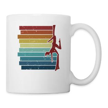 Retro-Gymnastik Aerial Yoga Luftakrobatänzer - Tasse - Weiß - Rechts