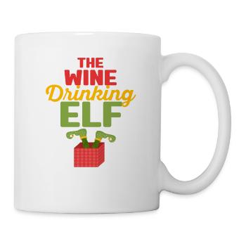 Der Wein trinkende Elf Passende Familiengruppe - Tasse - Weiß - Rechts