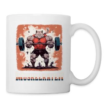 Muskelkater Bodybuilding Kraftsport Fitness Meme - Tasse - Weiß - Rechts