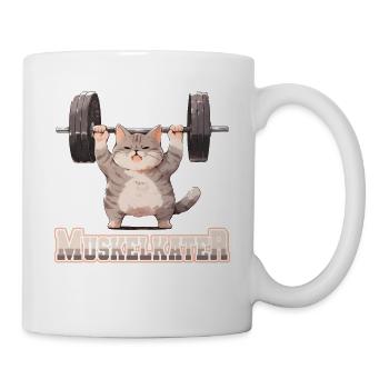 Muskelkater Bodybuilding Kraftsport Fitness Meme - Tasse - Weiß - Rechts