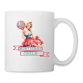 Birthday Child 50th Woman 50th Birthday Retro Motif - Mug - white - Right