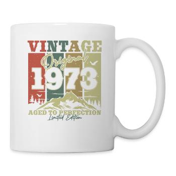 Ursprünglich 1973 - Vintage Geburtstagsjahr 50/51 - Tasse - Weiß - Rechts