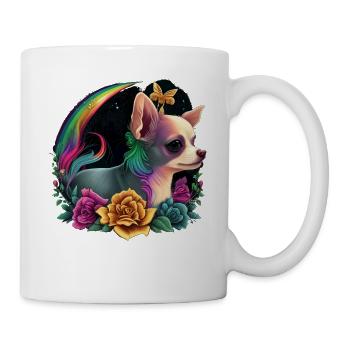 Chihuahua | Colourful Rainbow LGBTQ Unicorn - Mug - white - Right