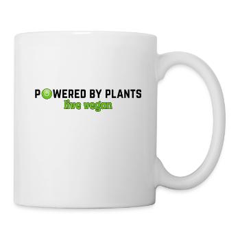 Propulsé par les plantes, végétalien en direct, déclaration à la mode - Mug blanc - blanc - Droite