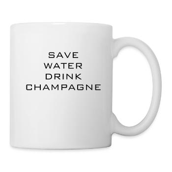 Save Water Drink Sparkling Wine Sparkling Wine, Statement - Mug - white - Right