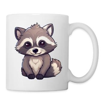 Waschbär - Tasse - Weiß - Rechts