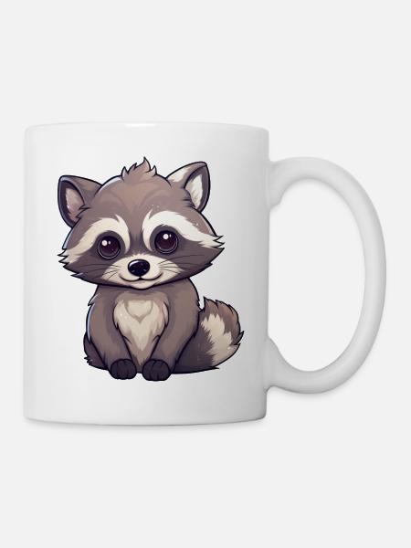 Raton laveur - Mug blanc - blanc