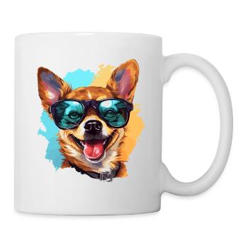 Colorful Chihuahua Wearing Sunglasses Dog Lover - Mug - white - Right