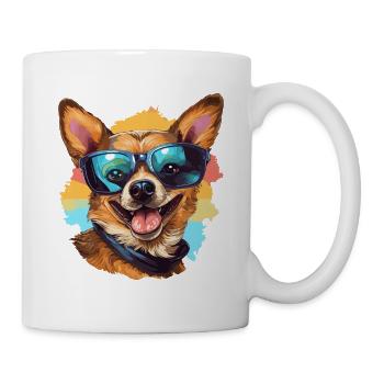 Colorful Chihuahua Wearing Sunglasses Dog Lover - Mug - white - Right
