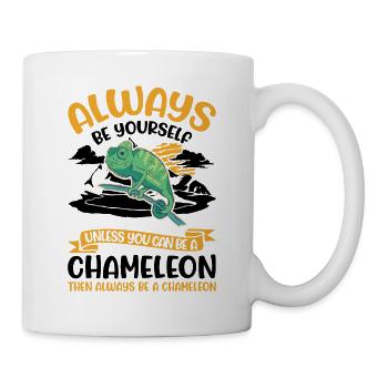 Alawys sois toi-même Chaméléon Chamäleon - Mug blanc - blanc - Droite