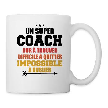 Humour coach sportif entraineur super coach - Mug blanc - blanc - Droite