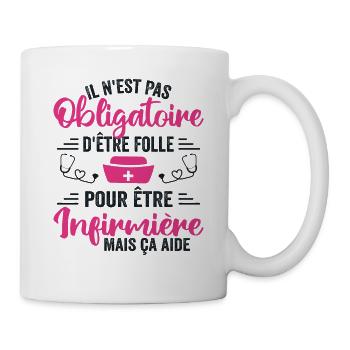 Crazy and Nurse Humor Nurse Gift - Mug - white - Right