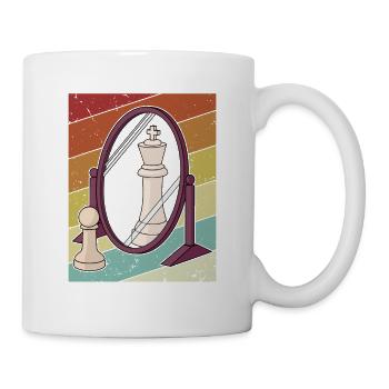 Joueur rétro Grand maître Reine Échecs professionnels - Mug blanc - blanc - Droite