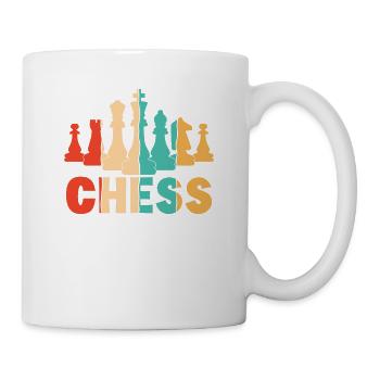 Joueur rétro Grand maître Reine Échecs professionnels - Mug blanc - blanc - Droite