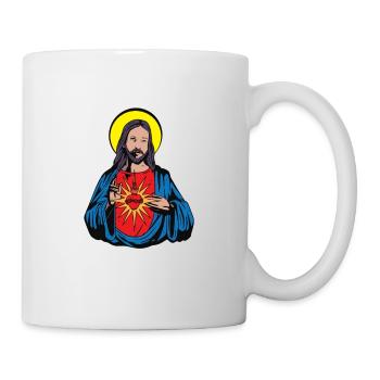 Jésus-Christ est Roi De Cœur Citation Religieuse - Mug blanc - blanc - Droite