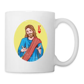 L’équipe Jésus-Christ est le Roi de Cœur Chrétien - Mug blanc - blanc - Droite