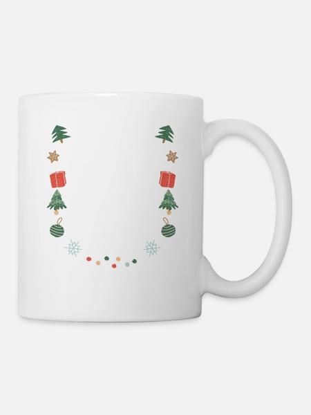 Das ist mein It's Too Hot For Ugly Christmas Sweat - Tasse - Weiß