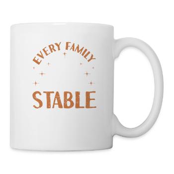 Jede Familie braucht ein stabiles Fundament Christ - Tasse - Weiß - Rechts