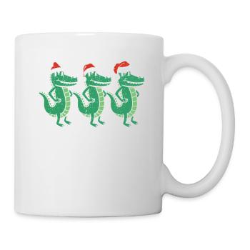 3 Crocodiles de Noël Père Noël Noël - Mug blanc - blanc - Droite