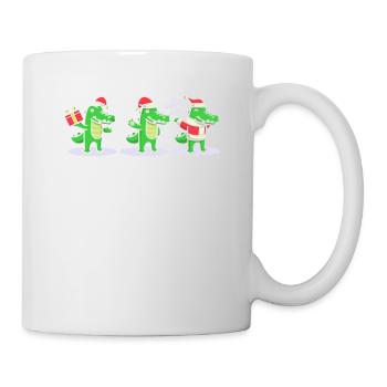 3 Crocodiles de Noël Père Noël Noël - Mug blanc - blanc - Droite