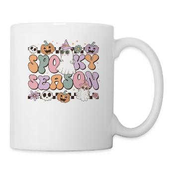 Spooky Season: Retro Halloween: Ghost and Pumpkins - Mug - white - Right
