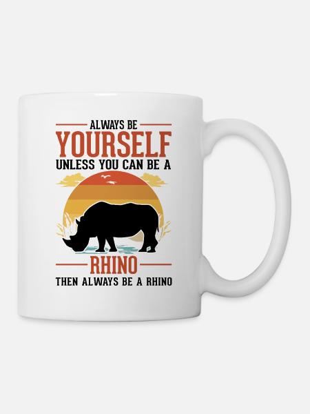 Rhinocéros Rhinocéros Rhinocéros - Mug blanc - blanc