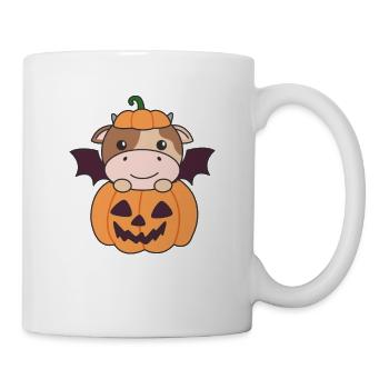 Costume de chauve-souris de citrouille d’Halloween heureux - Mug blanc - blanc - Droite