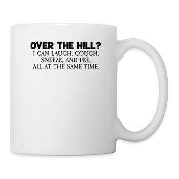 Over The Hill Drôle de vieux Blague Gag Humour cool - Mug blanc - blanc - Droite