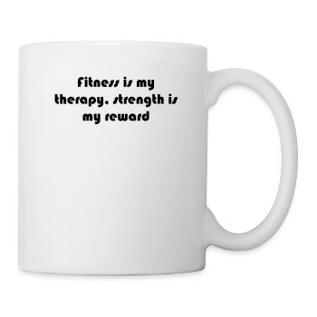 Fitness - Le fitness est ma thérapie, la force est ma - Mug blanc - blanc - Droite