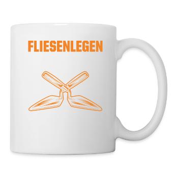 Fliesenlegen Für Fliesenleger Fliesenlegermeister - Tasse - Weiß - Rechts