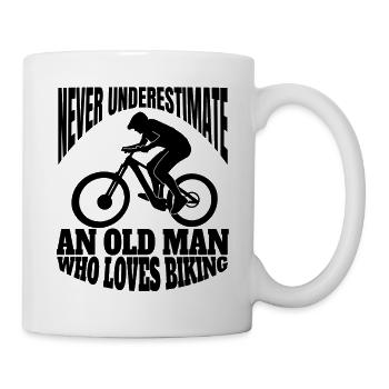 Fahrrad Radfahrer Radeln Fahrradfahrer Radfahren - Tasse - Weiß - Rechts