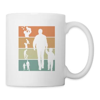 Vintage retro father and son gift - Mug - white - Right