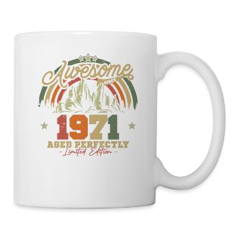 Vintage 1971 Geburtstagsgeschenk - Tasse - Weiß - Rechts