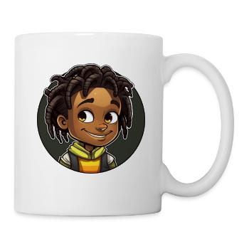 Afro Black Kid Young Girl Empowerment Dread - Mug blanc - blanc - Droite