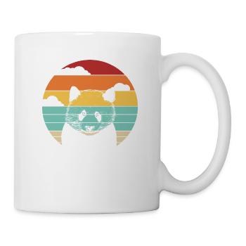 Retro Panda Bear Ailuropoda Melanoleuca Friend - Mug - white - Right