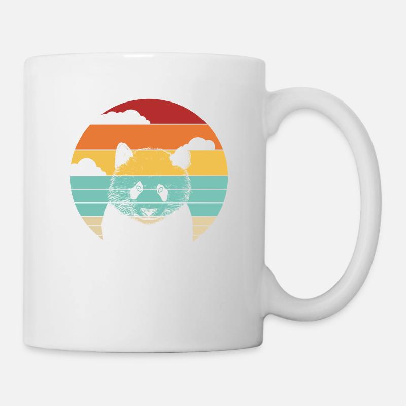 Retro Pandabär Ailuropoda Melanoleuca Freund - Tasse - Weiß