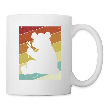 Retro Panda Bear Ailuropoda Melanoleuca Friend - Mug - white - Right